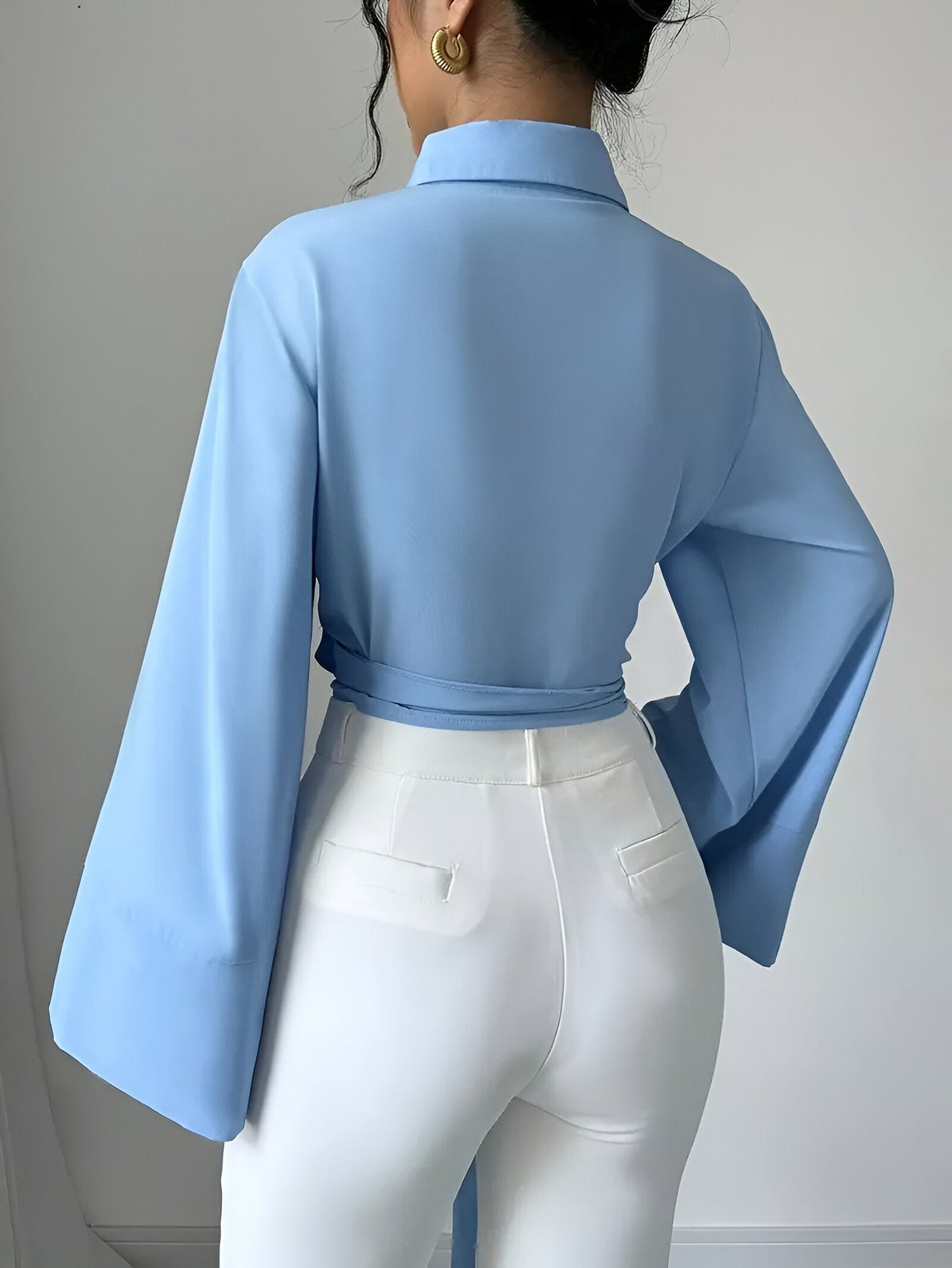 Bowi Crop Blouse met Strik