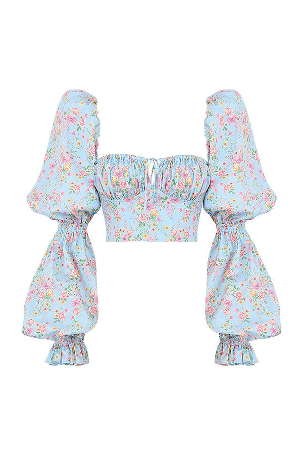 Floral Corset Crop Top