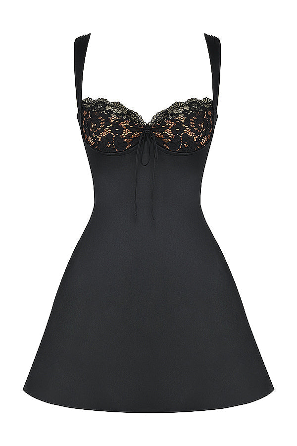 Mini Jurk met Kante Details