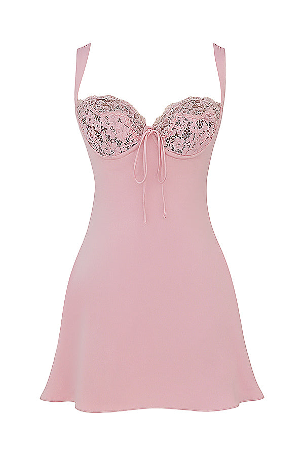 Mini Jurk met Kante Details
