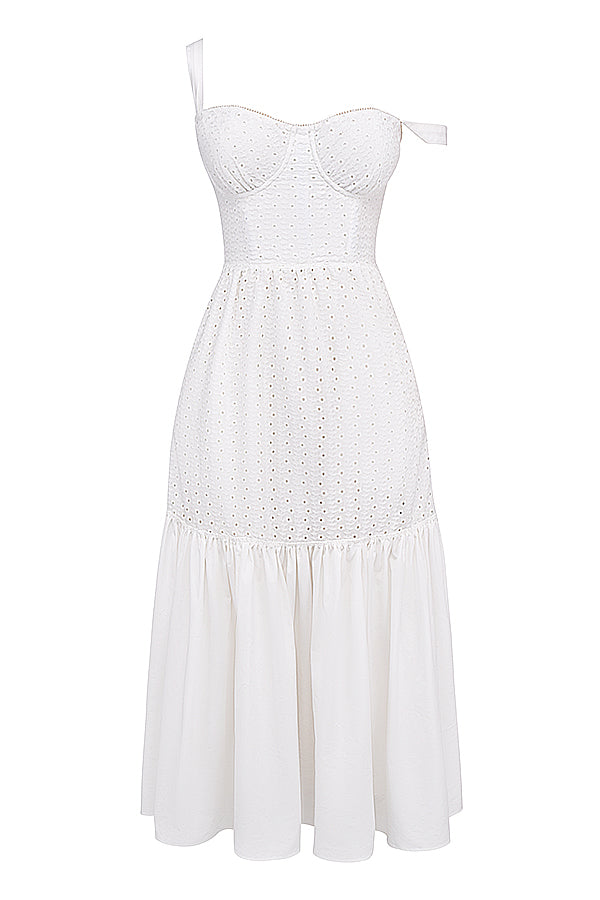 Witte Stijlvolle Maxi Jurk