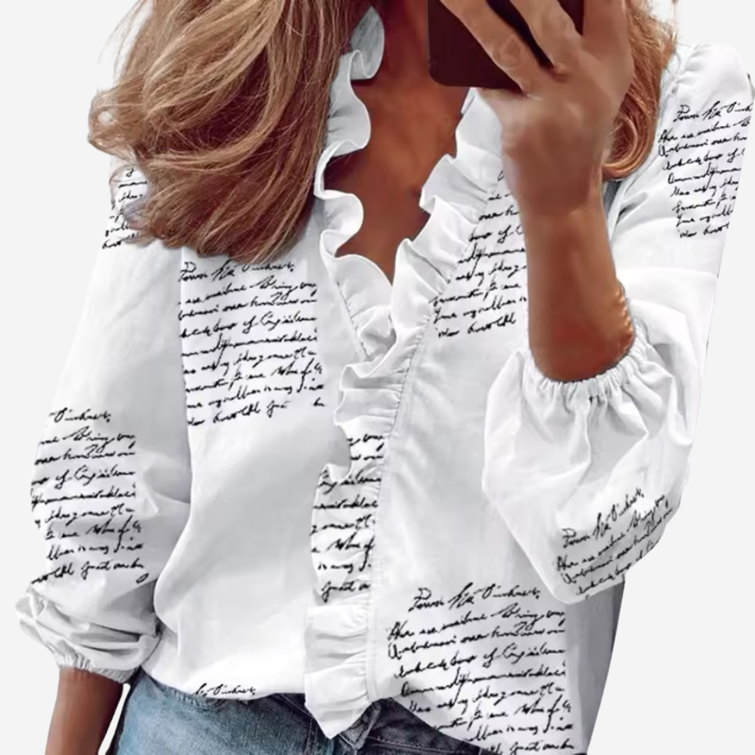 Elegante Witte Dames Blouse