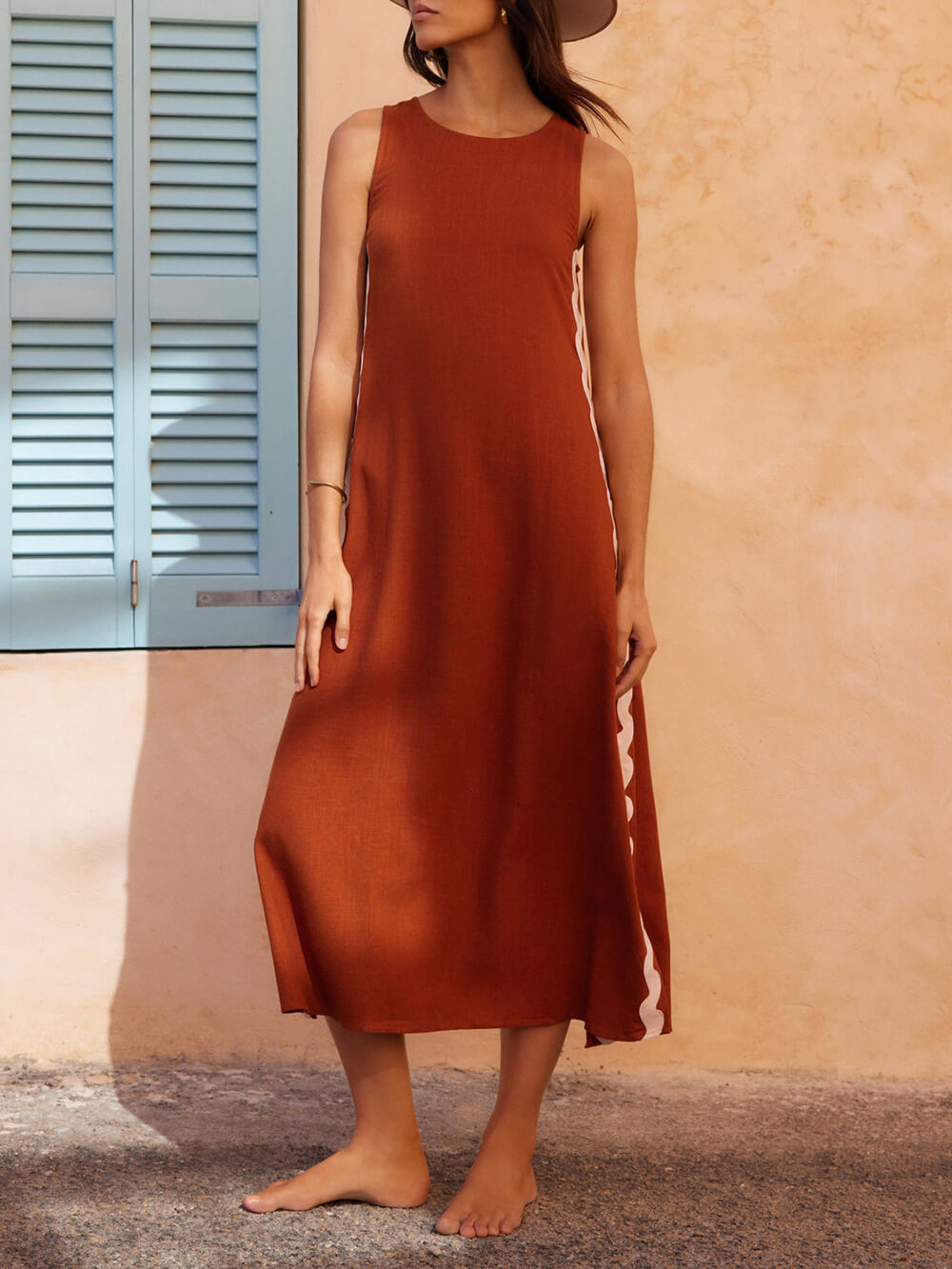 Savaya Mouwloze Maxi Jurk