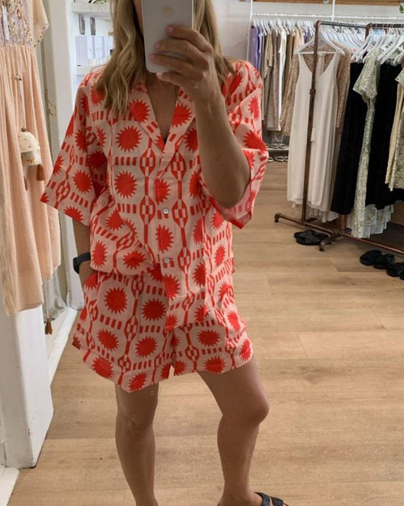 Kelly Tweedelige vrijetijdsset met Print