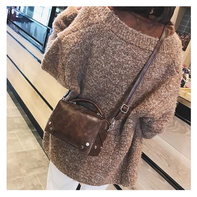 Terina Vintage Leren Schoudertas