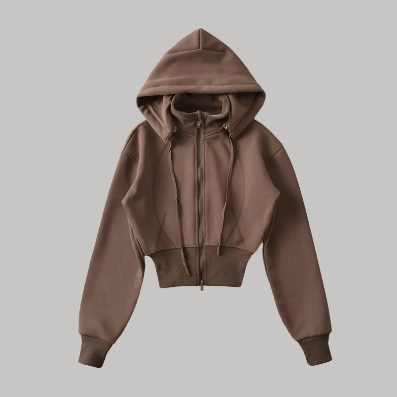 Trendy Hoodievest met Ritssluiting