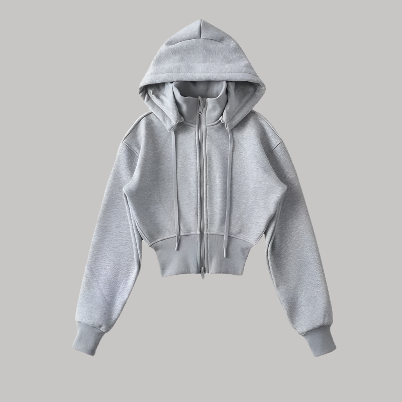 Trendy Hoodievest met Ritssluiting