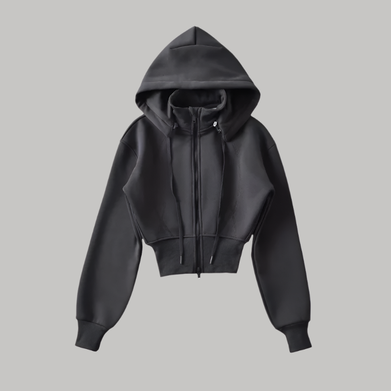 Trendy Hoodievest met Ritssluiting