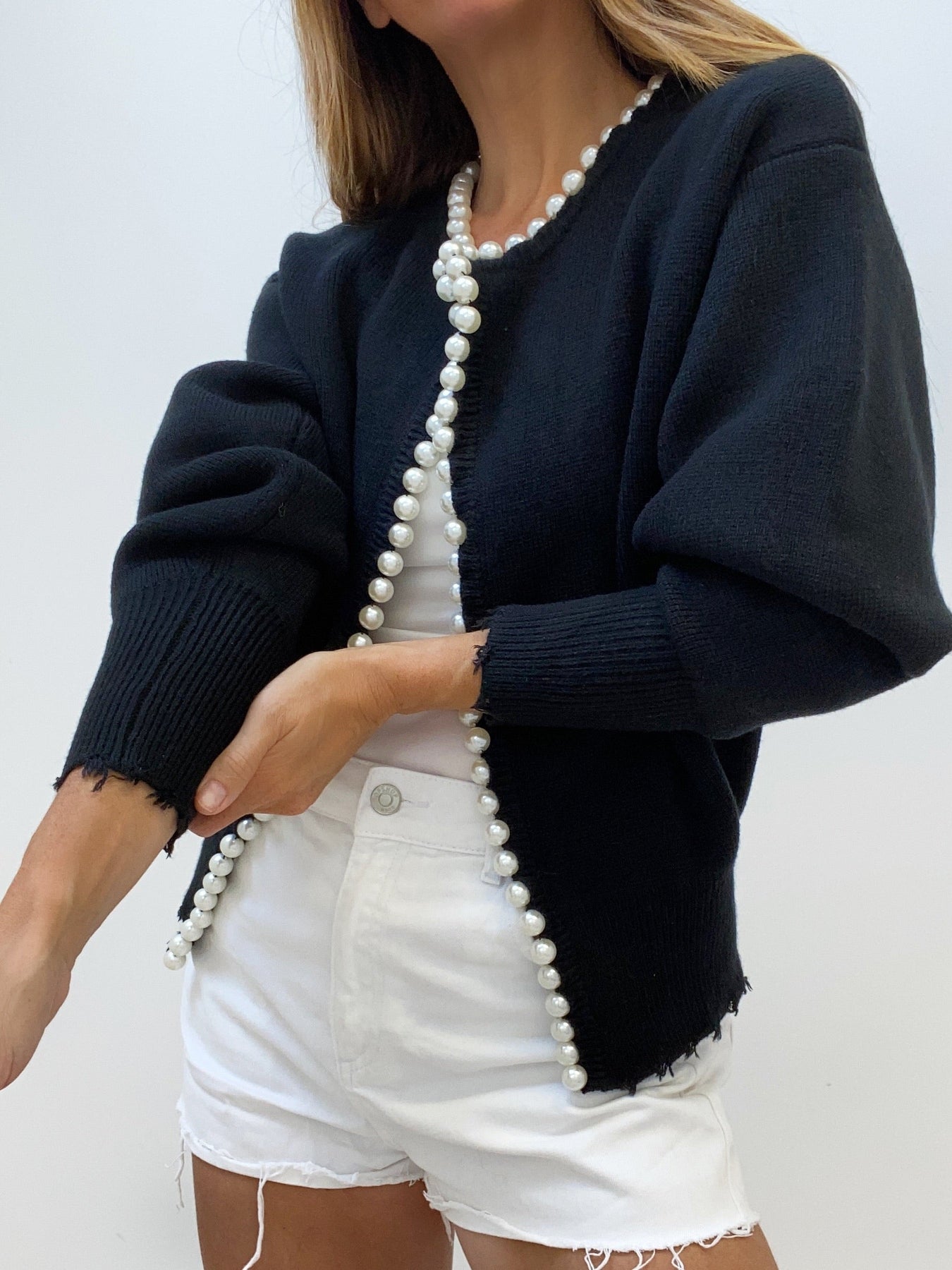 Élodie Elegant Vest met Parelaccenten