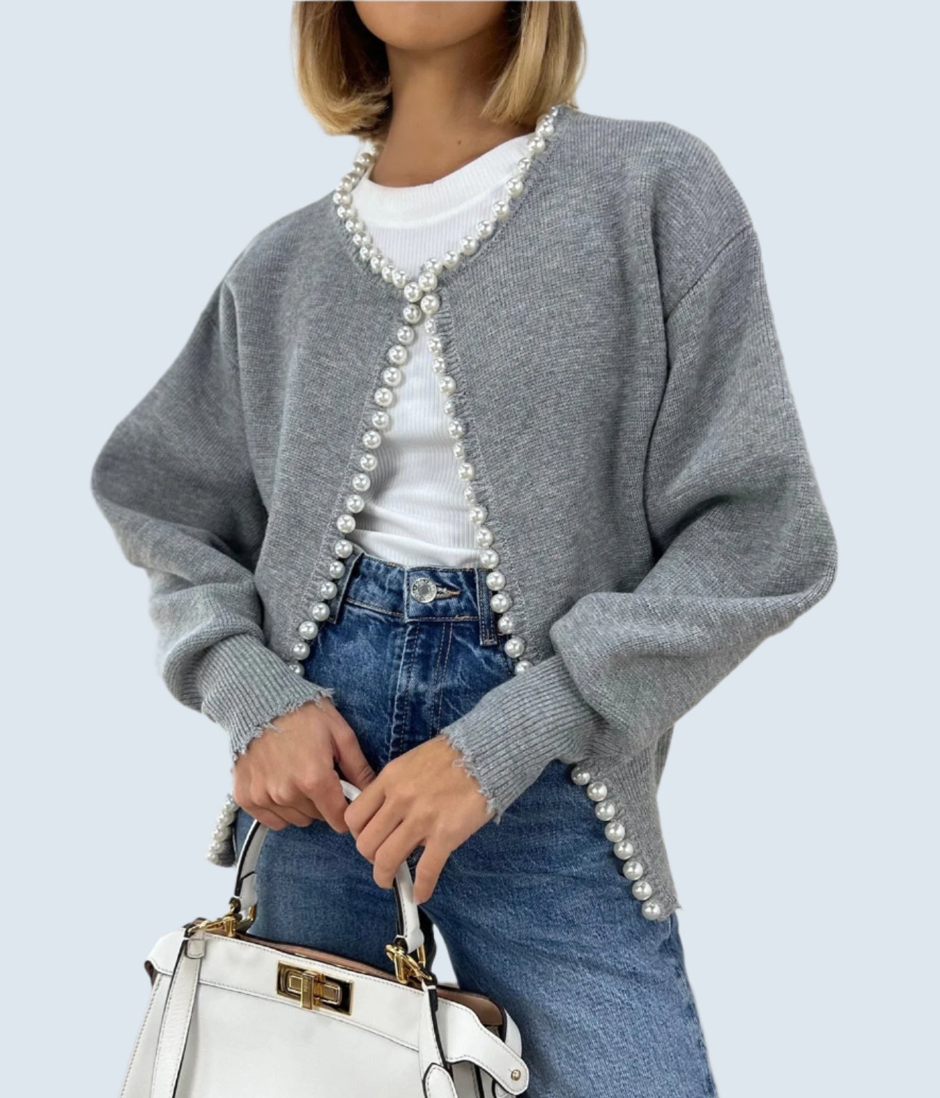 Élodie Elegant Vest met Parelaccenten