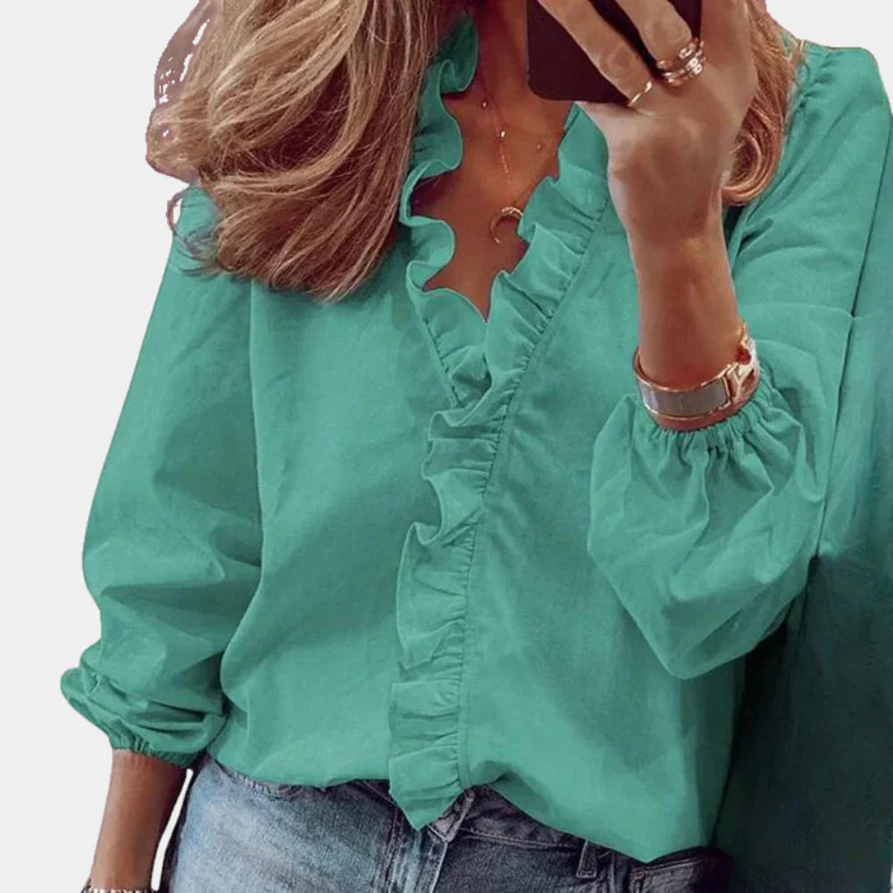 Elegante Witte Dames Blouse
