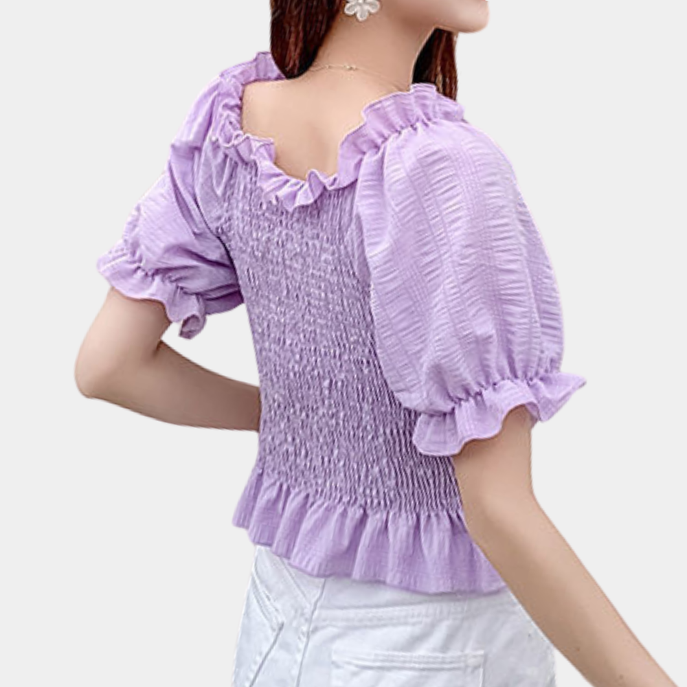 Mirelle Zomerblouse met Pofmouwen