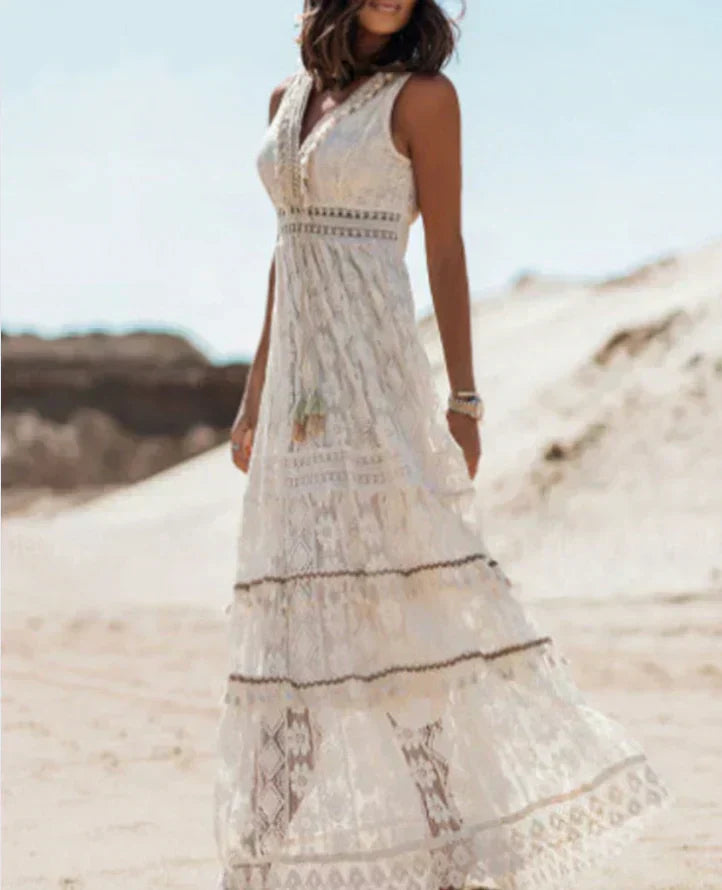Seraphina Boho Kantjurk met V-Hals