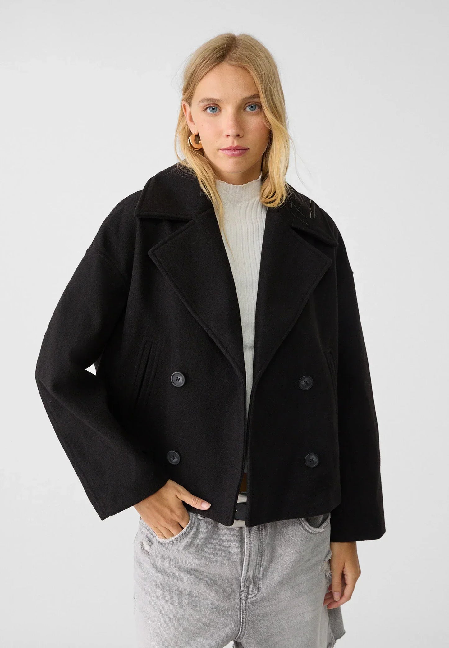 Élodie Cropped Double-Breasted Jas