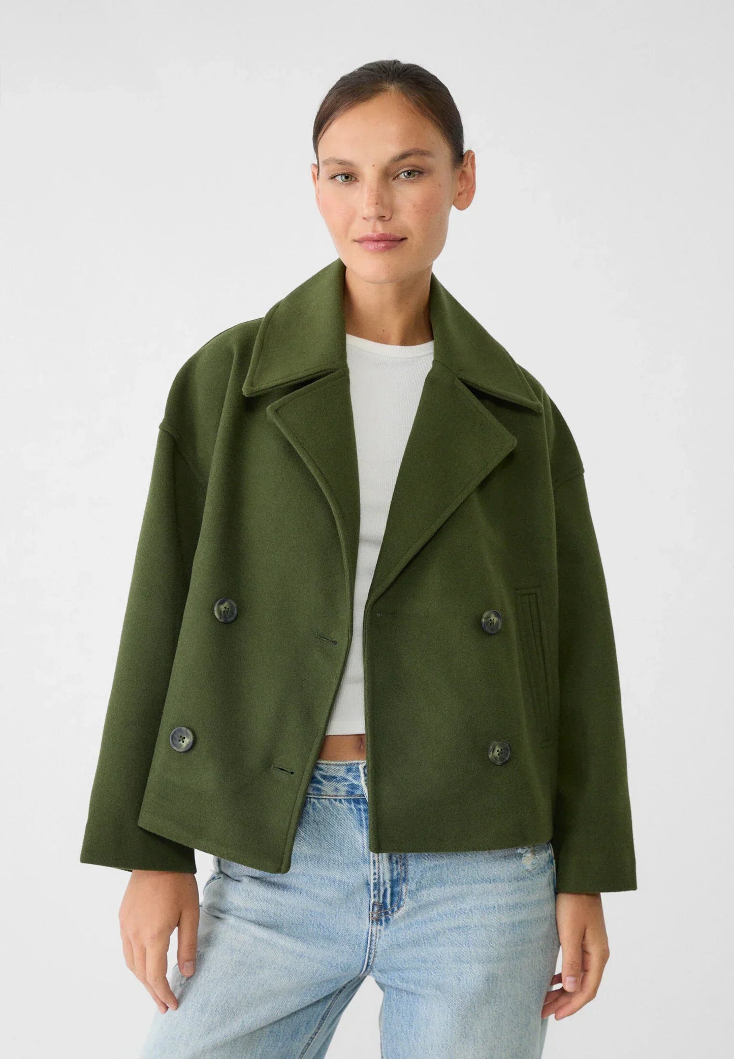 Élodie Cropped Double-Breasted Jas