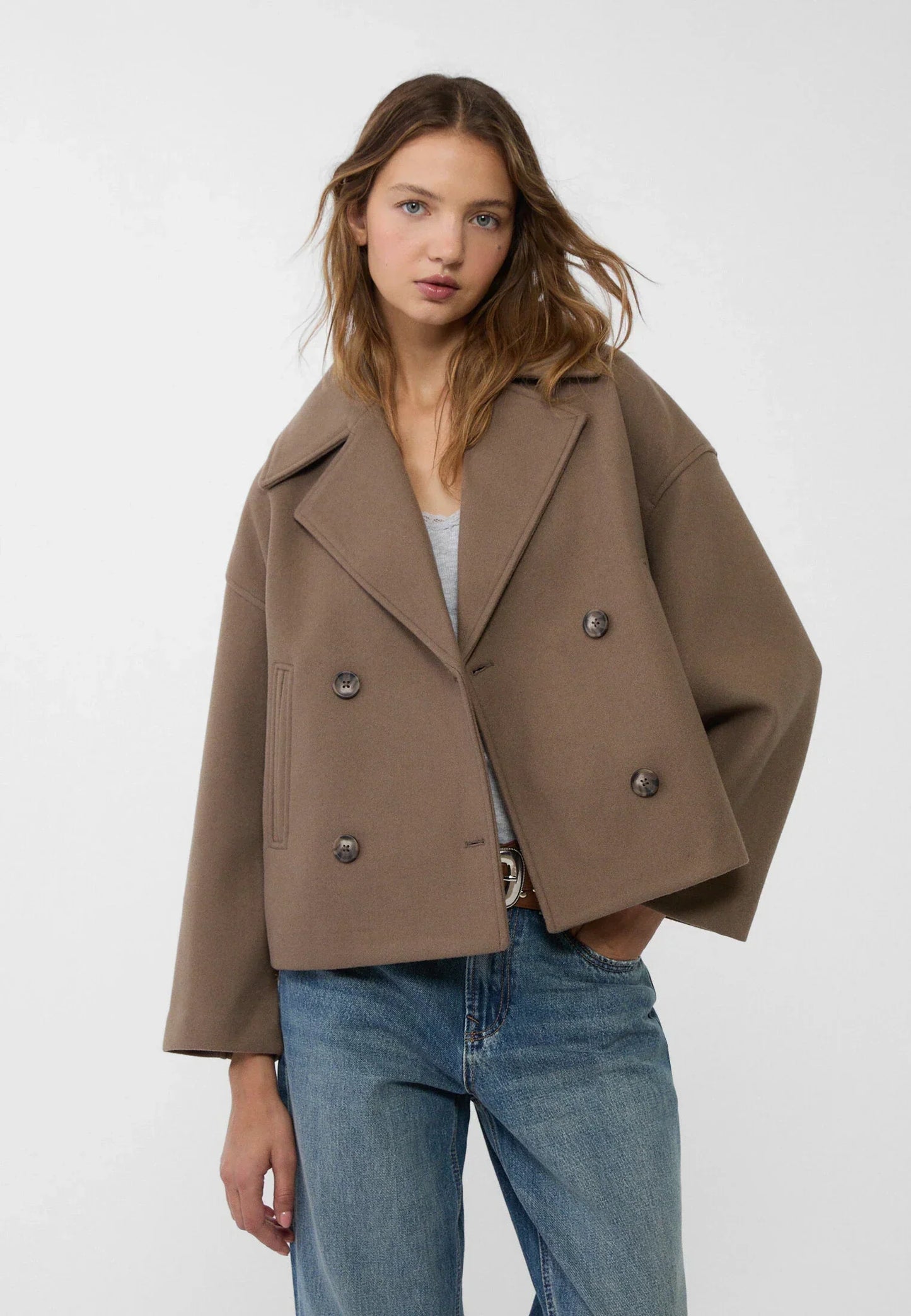 Élodie Cropped Double-Breasted Jas