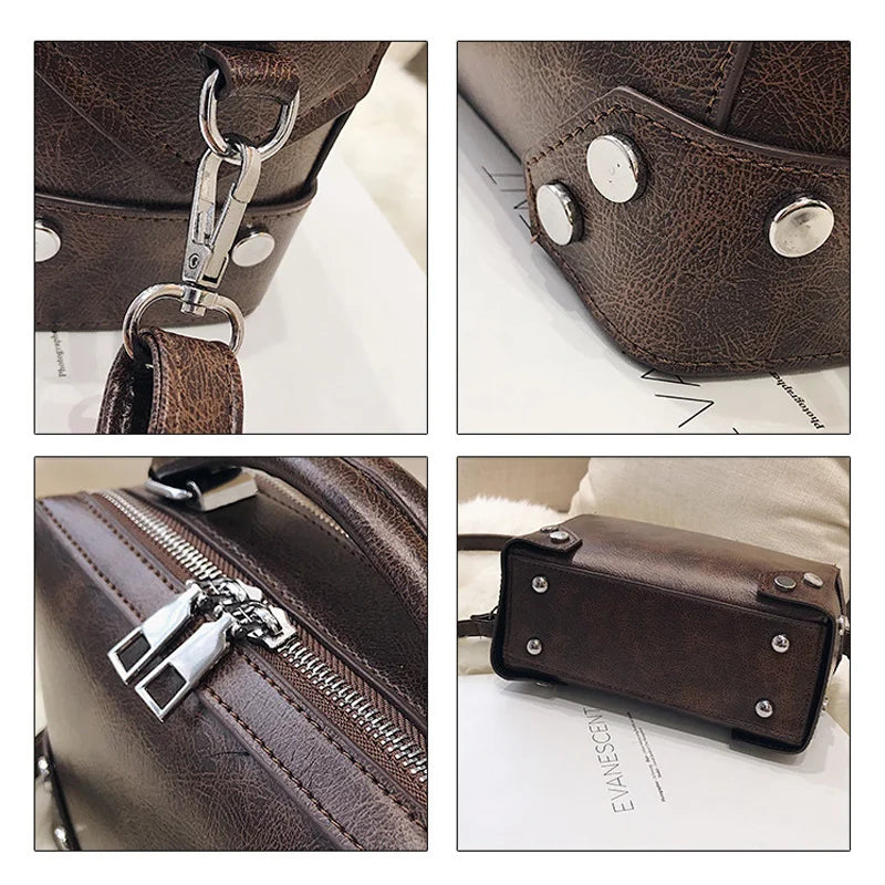 Terina Vintage Leren Schoudertas