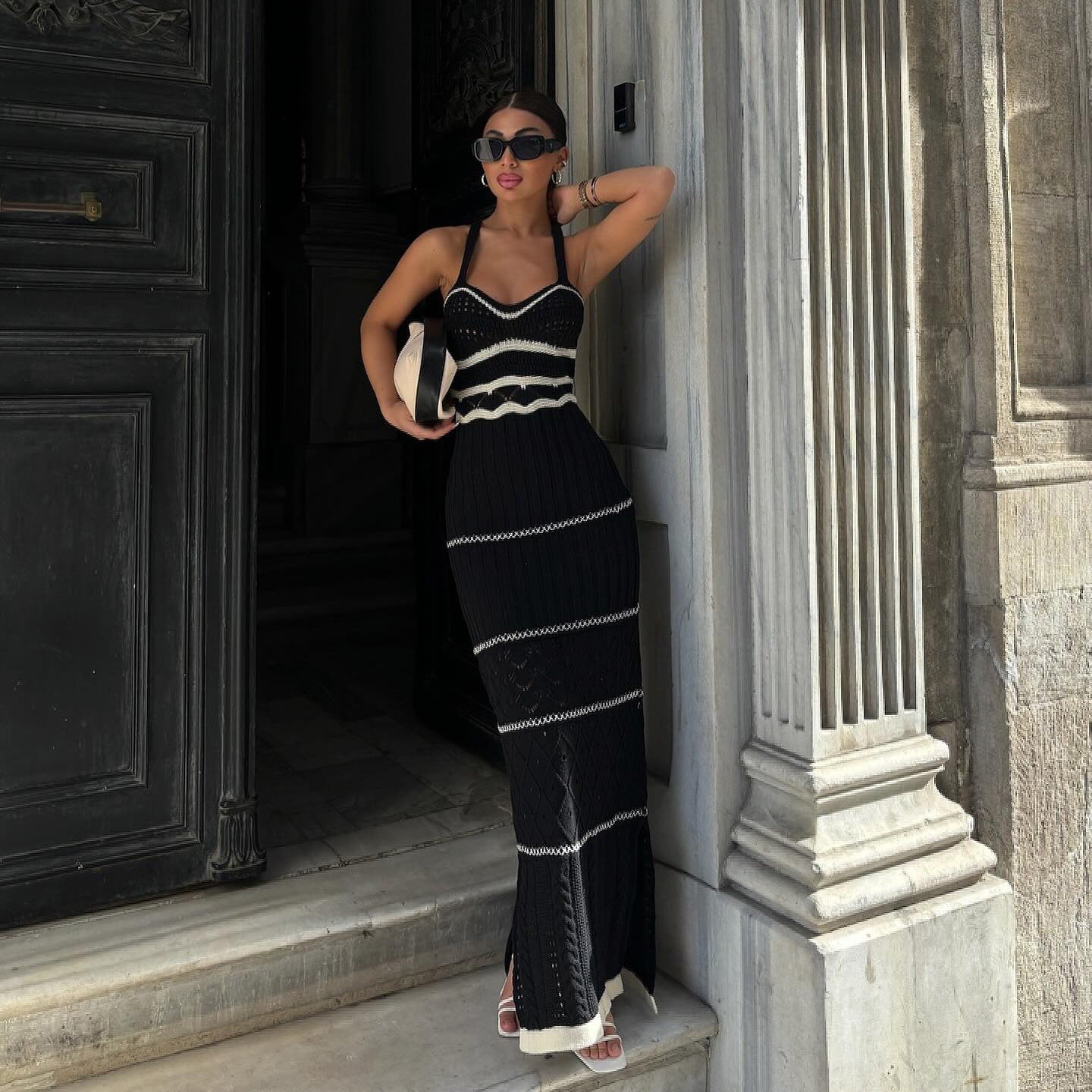 Kiara Gebreide Maxi Jurk