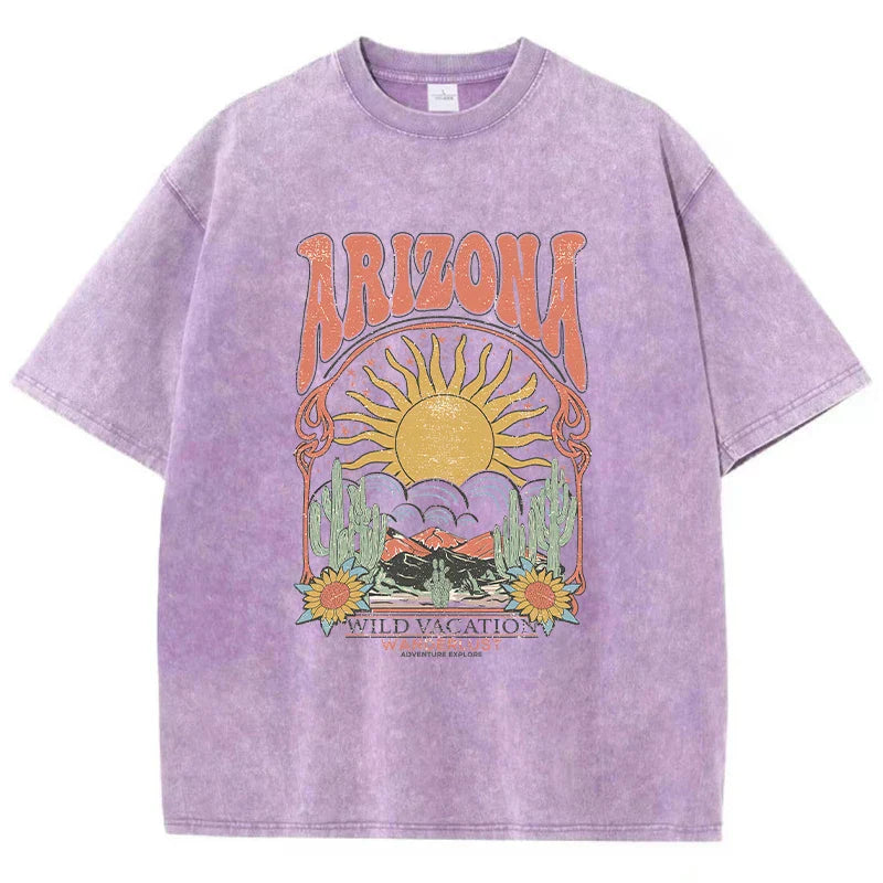 Vintage T-shirt met Patroon