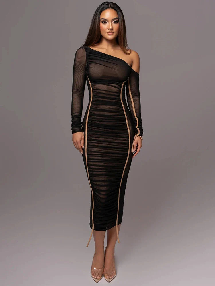 Nina Elegante Midi Jurk