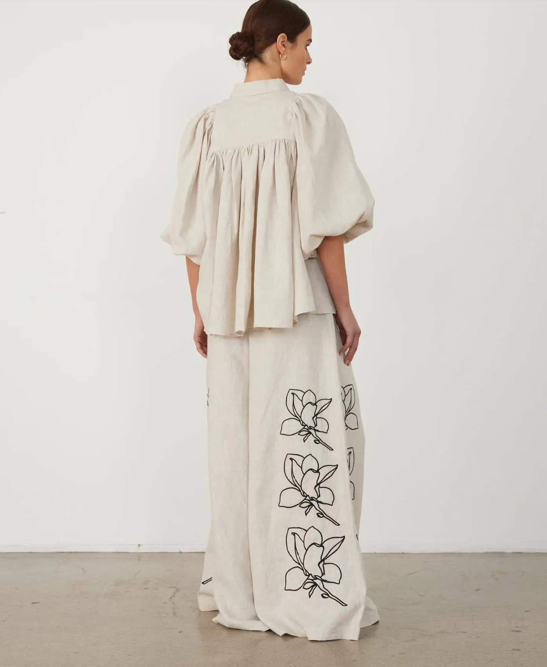 Liora Linnen Wide-Leg Set met Print