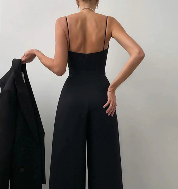 Noély Elegante Jumpsuit met Verleidelijke Schouderbanden