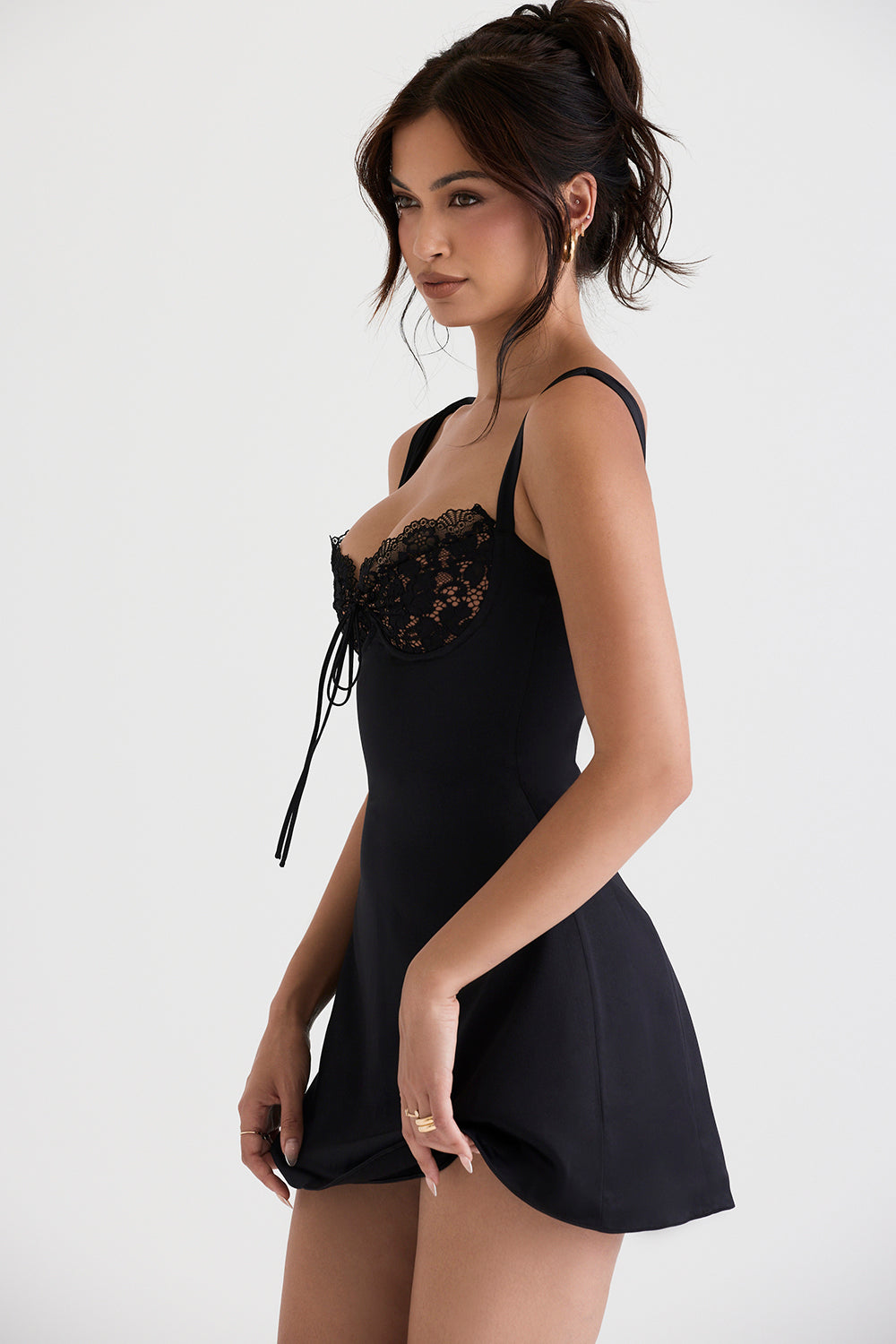 Mini Jurk met Kante Details