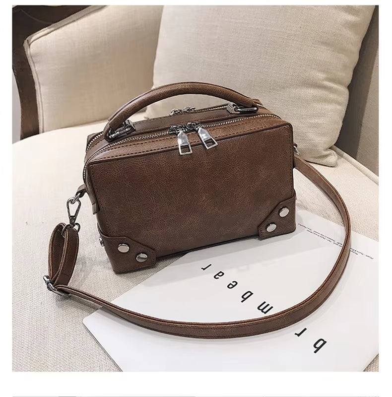 Terina Vintage Leren Schoudertas