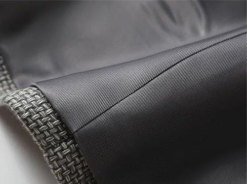 Maëline Grijs Gilet met Patroon en Knopen