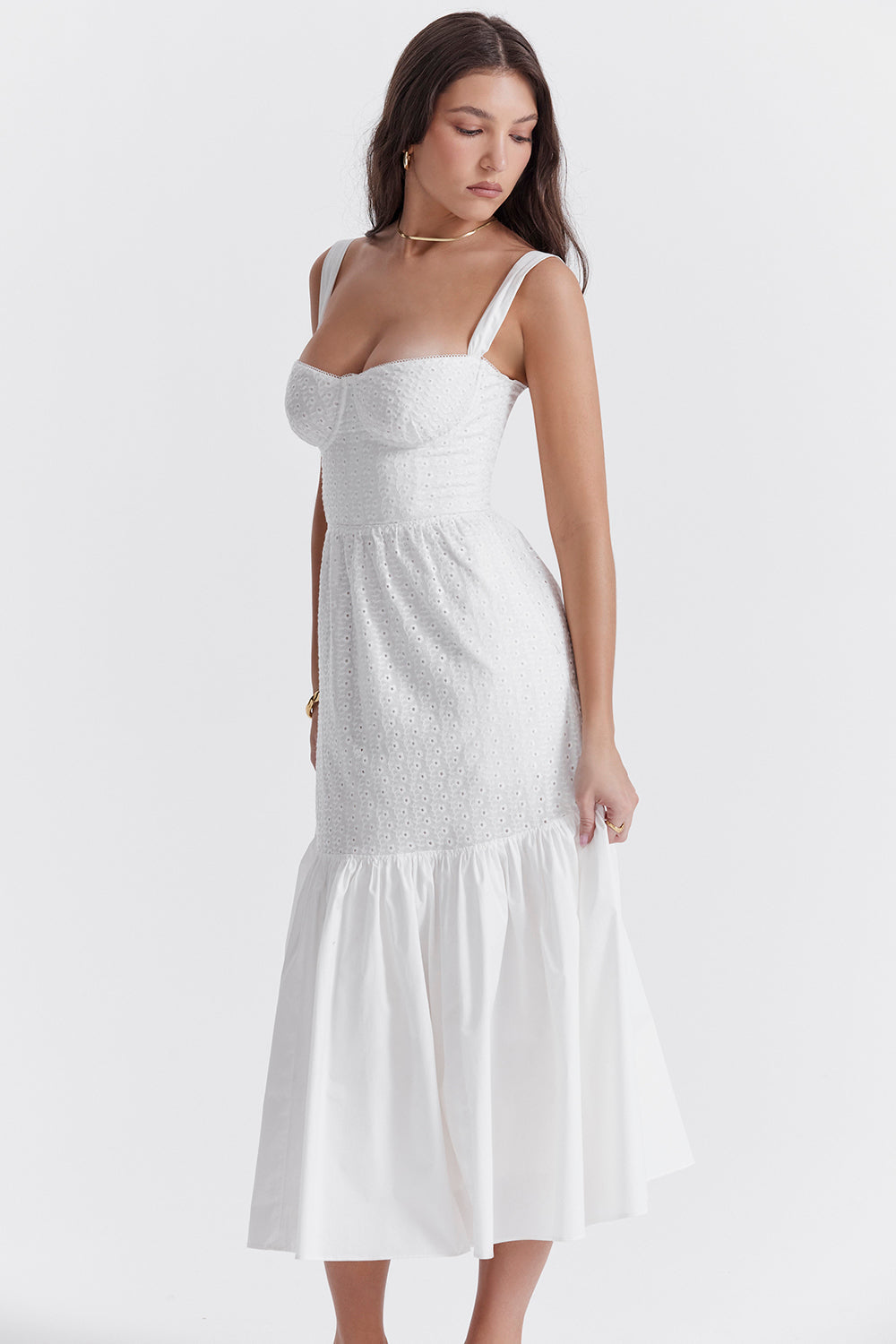 Witte Stijlvolle Maxi Jurk