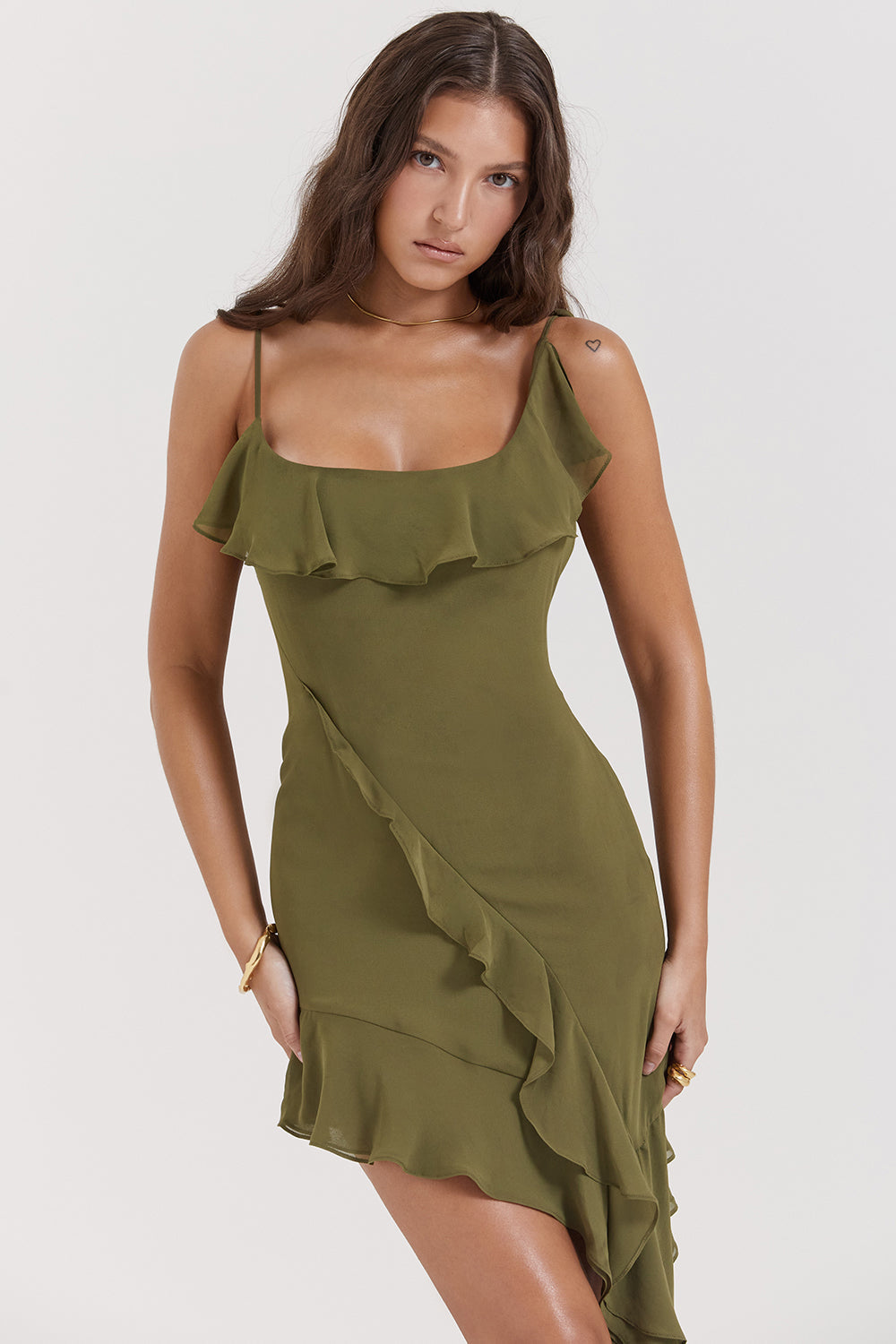 RiRi Mini Jurk met Ruches