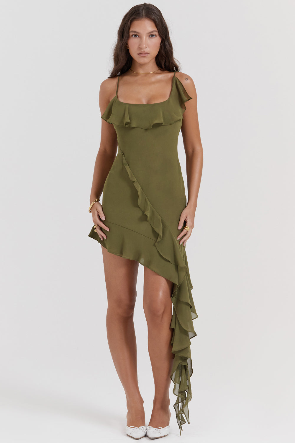 RiRi Mini Jurk met Ruches