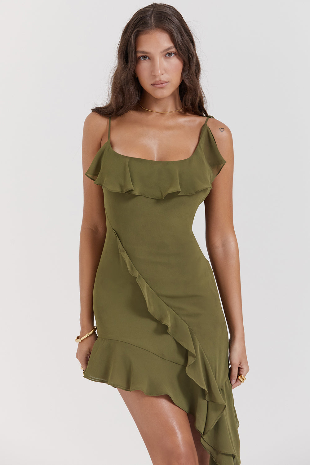 RiRi Mini Jurk met Ruches