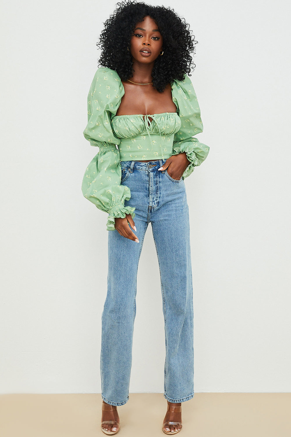 Floral Corset Crop Top