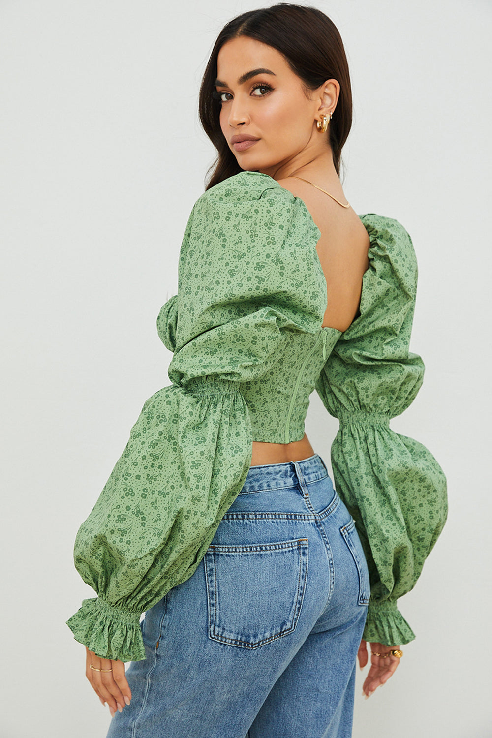 Floral Corset Crop Top
