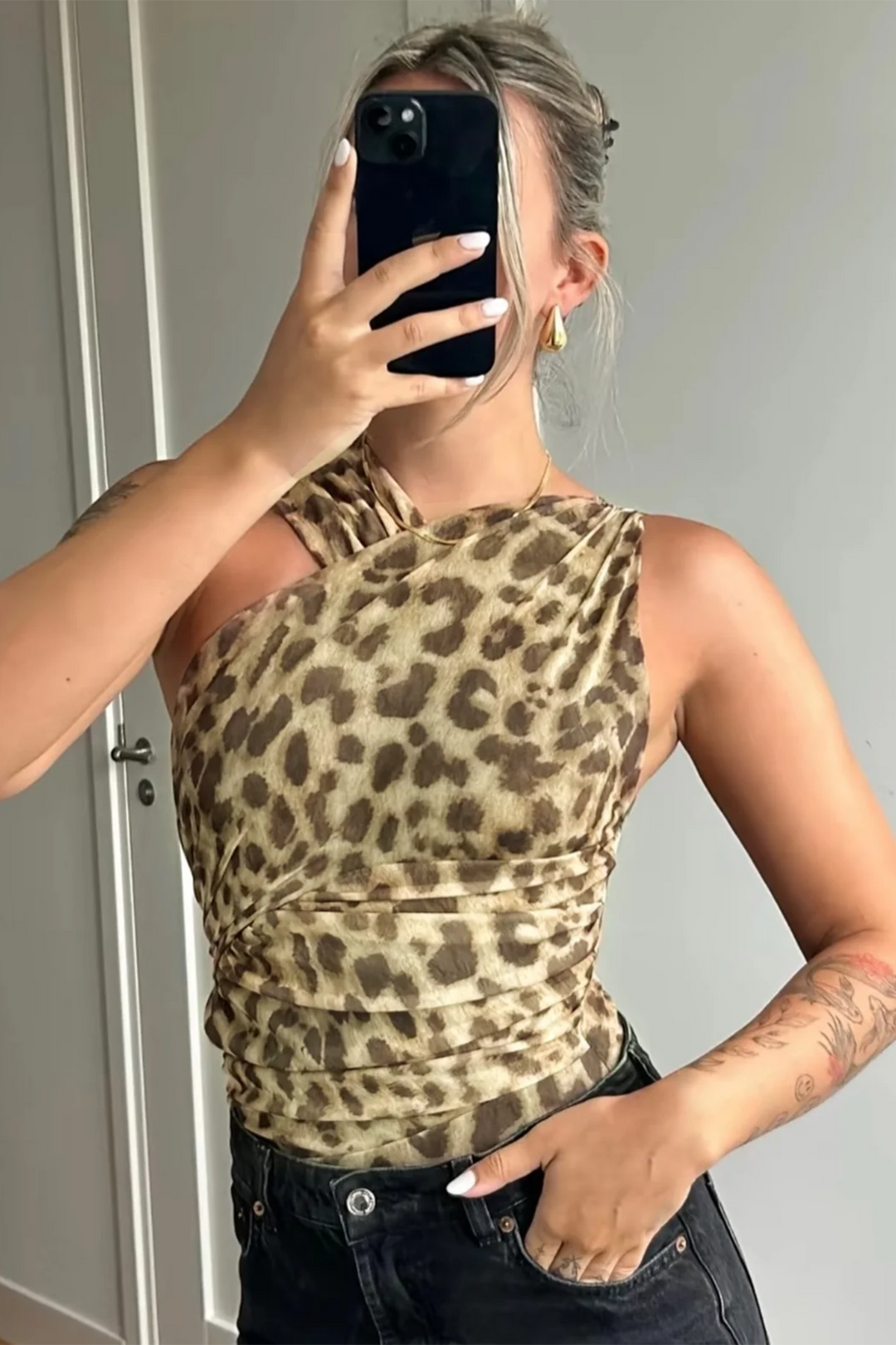 Luipaard Mesh Bodysuit