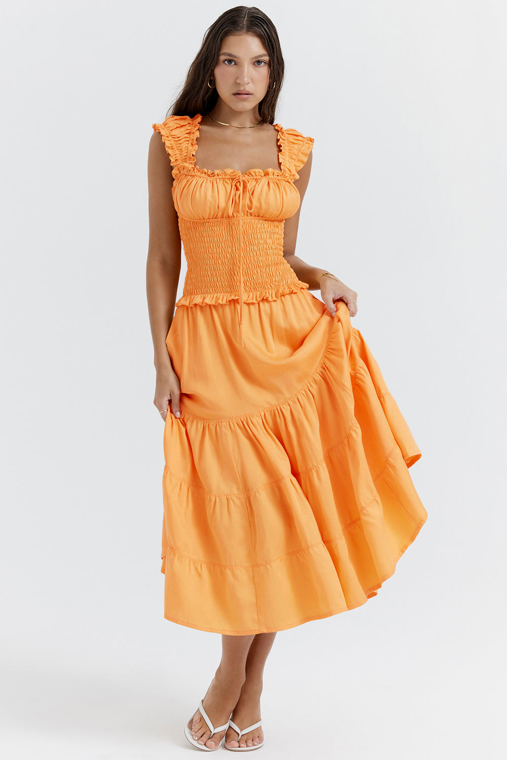 Orange Maxi Zomerjurk