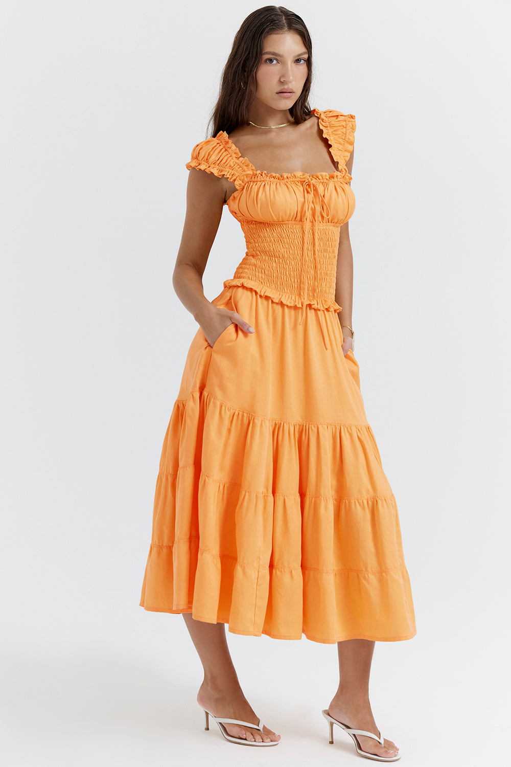 Orange Maxi Zomerjurk