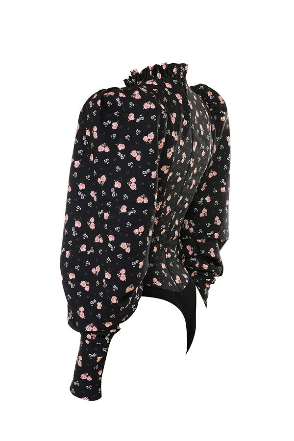 Aveline Bloemen Corsettop met Hoge Hals
