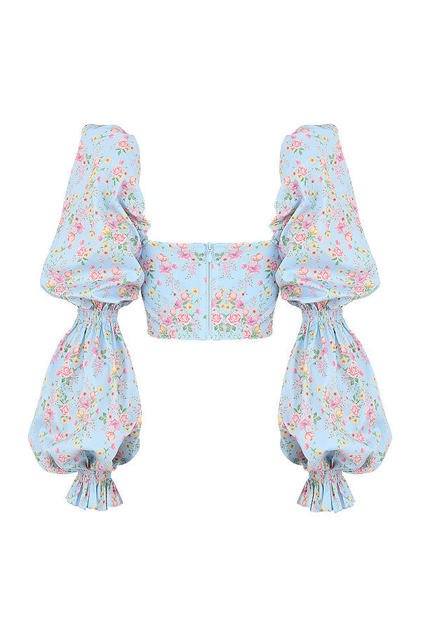Floral Corset Crop Top
