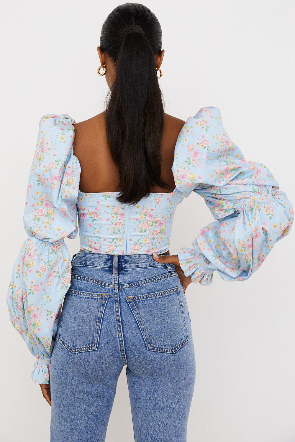 Floral Corset Crop Top