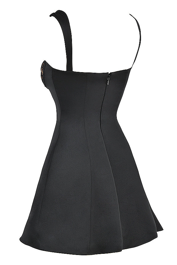 Mini Jurk met Kante Details