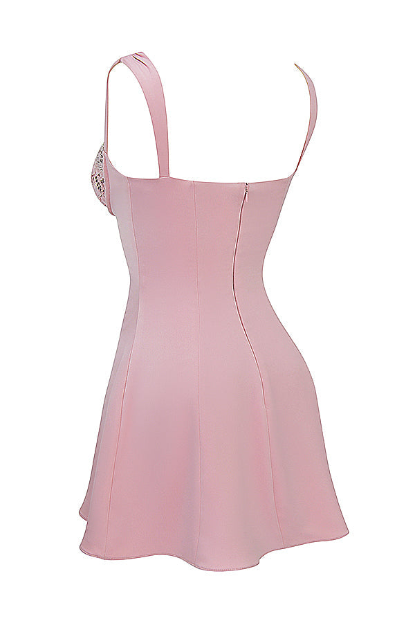 Mini Jurk met Kante Details