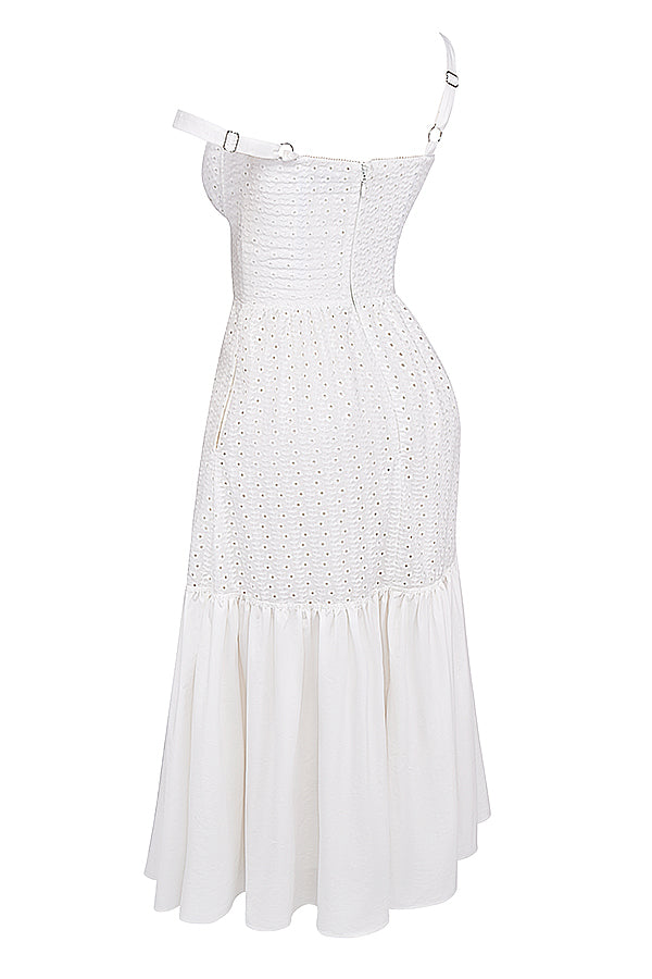 Witte Stijlvolle Maxi Jurk