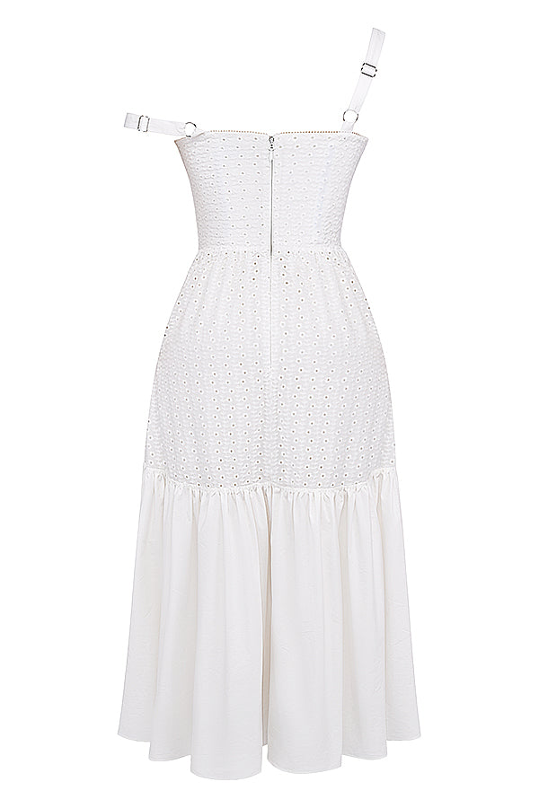 Witte Stijlvolle Maxi Jurk