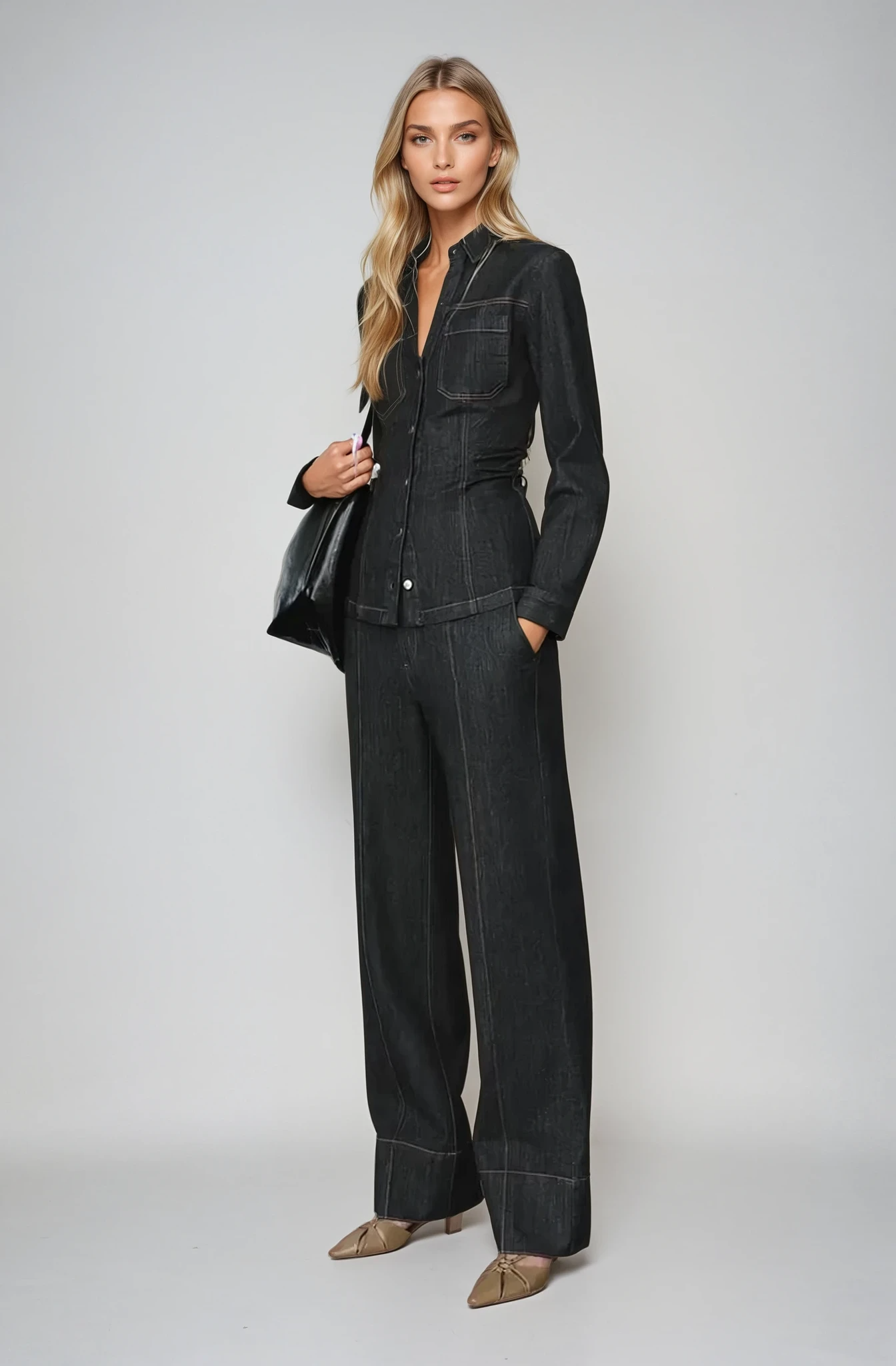 RiRi Getailleerde Denim Set
