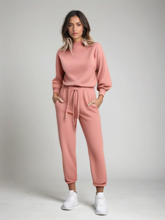 Amalya Cozy Co-Ord Set met Ballonmouwen