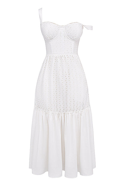 Witte Stijlvolle Maxi Jurk
