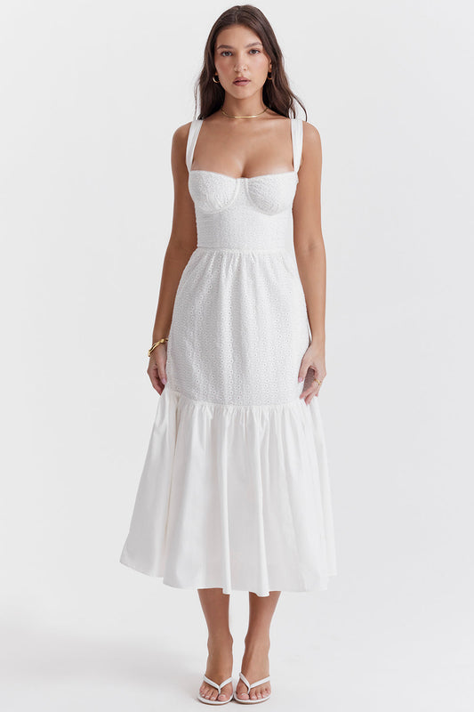 Witte Stijlvolle Maxi Jurk