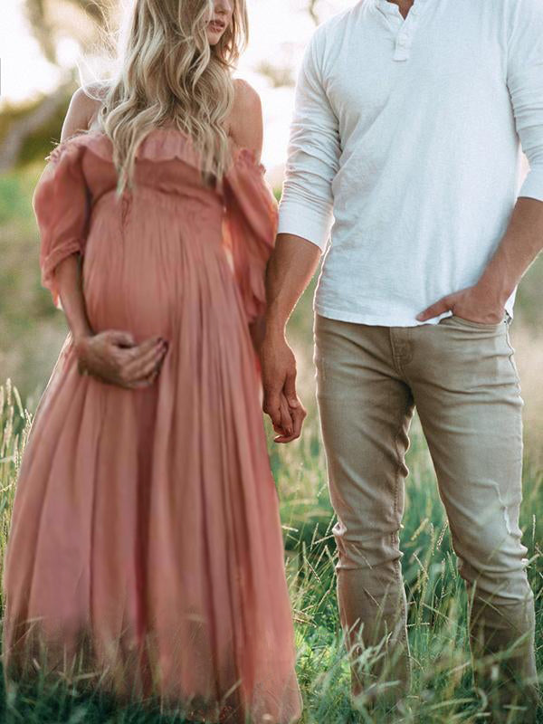 Eléna – Off-Shoulder Zwangerschapsjurk